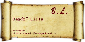 Bagó Lilla névjegykártya