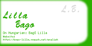 lilla bago business card